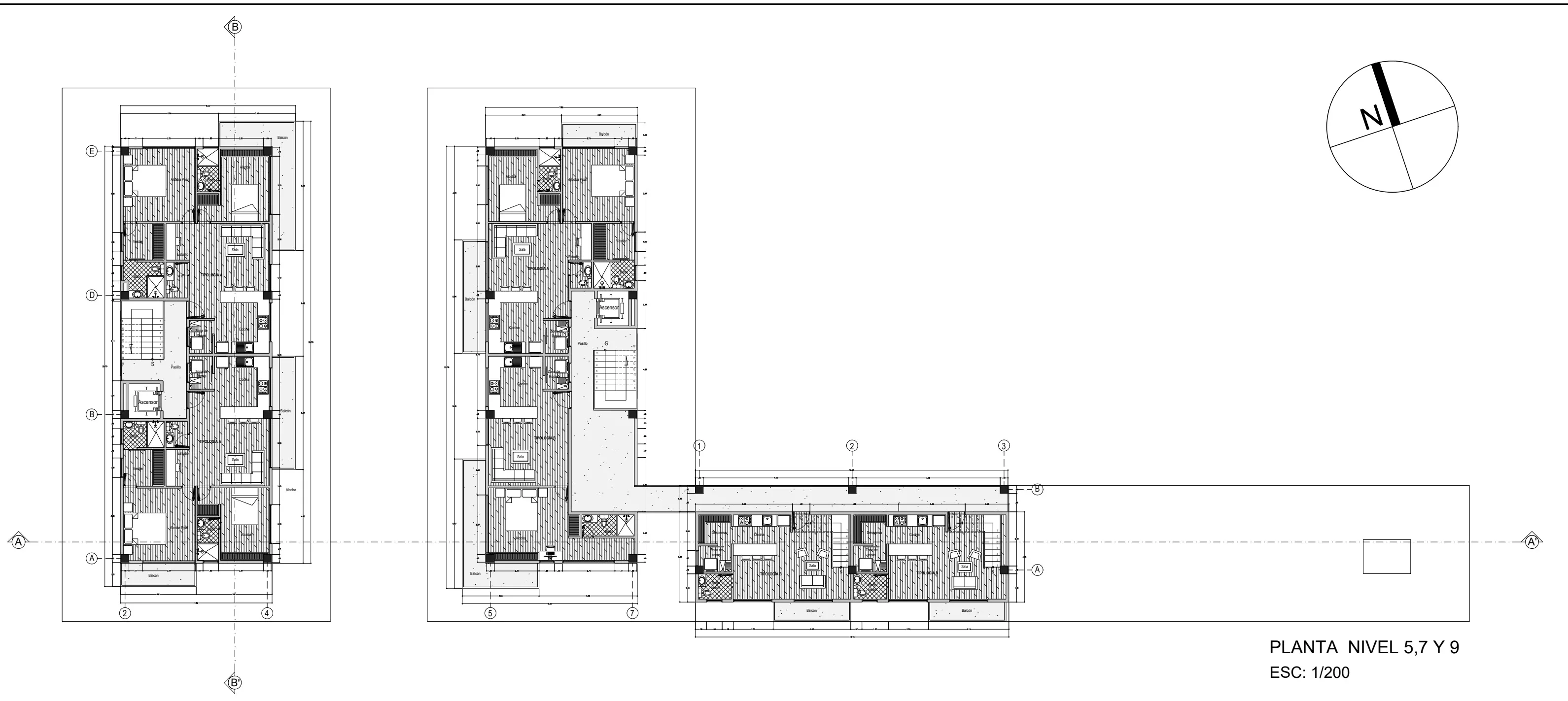 Planta niveles 5 7 y 9